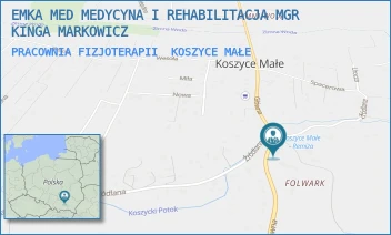 PRACOWNIA FIZJOTERAPII - EMKA MED MEDYCYNA I REHABILITACJA MGR KINGA MARKOWICZ - UL. GŁÓWNA 29,  KOSZYCE MAŁE