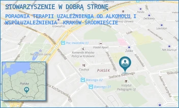 PORADNIA TERAPII UZALEŻNIENIA OD ALKOHOLU I WSPÓŁUZALEŻNIENIA - STOWARZYSZENIE W DOBRĄ STRONĘ - UL. STEFANA BATOREGO 5,  KRAKÓW-ŚRÓDMIEŚCIE