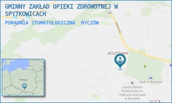 PORADNIA STOMATOLOGICZNA - GMINNY ZAKŁAD OPIEKI ZDROWOTNEJ W SPYTKOWICACH - UL. PARKOWA 11,  RYCZÓW