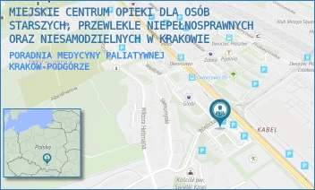 PORADNIA MEDYCYNY PALIATYWNEJ - MIEJSKIE CENTRUM OPIEKI DLA OSÓB STARSZYCH, PRZEWLEKLE NIEPEŁNOSPRAWNYCH ORAZ NIESAMODZIELNYCH W KRAKOWIE - UL. WIELICKA 267,  KRAKÓW-PODGÓRZE