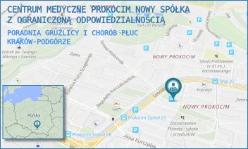PORADNIA GRUŹLICY I CHORÓB PŁUC - CENTRUM MEDYCZNE PROKOCIM NOWY SPÓŁKA Z OGRANICZONĄ ODPOWIEDZIALNOŚCIĄ - UL. LEONIDA TELIGI 8,  KRAKÓW-PODGÓRZE