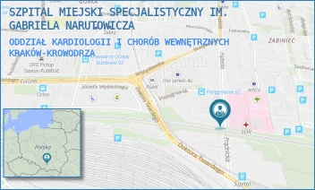 ODDZIAŁ KARDIOLOGII I CHORÓB WEWNĘTRZNYCH - SZPITAL MIEJSKI SPECJALISTYCZNY IM. GABRIELA NARUTOWICZA - UL. PRĄDNICKA 35-37,  KRAKÓW-KROWODRZA