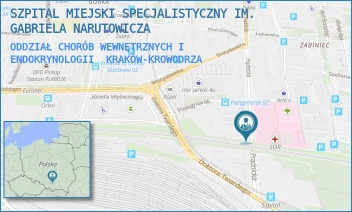 ODDZIAŁ CHORÓB WEWNĘTRZNYCH I ENDOKRYNOLOGII - SZPITAL MIEJSKI SPECJALISTYCZNY IM. GABRIELA NARUTOWICZA - UL. PRĄDNICKA 35-37,  KRAKÓW-KROWODRZA