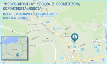 DZIAŁ (PRACOWNIA) FIZJOTERAPII - "MEDYK-KRYNICA" SPÓŁKA Z OGRANICZONĄ ODPOWIEDZIALNOŚCIĄ - UL. CICHA 2,  KRYNICA-ZDRÓJ