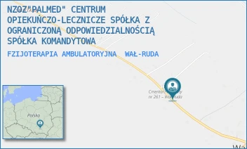 FZIJOTERAPIA AMBULATORYJNA - NZOZ"PALMED" CENTRUM OPIEKUŃCZO-LECZNICZE SPÓŁKA Z OGRANICZONĄ ODPOWIEDZIALNOŚCIĄ SPÓŁKA KOMANDYTOWA - WAŁ-RUDA 1,  WAŁ-RUDA