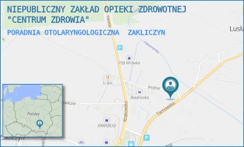PORADNIA OTOLARYNGOLOGICZNA - NIEPUBLICZNY ZAKŁAD OPIEKI ZDROWOTNEJ "CENTRUM ZDROWIA" - UL. TARNOWSKA 9,  ZAKLICZYN