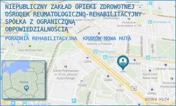 PORADNIA REHABILITACYJNA - NIEPUBLICZNY ZAKŁAD OPIEKI ZDROWOTNEJ - OŚRODEK REUMATOLOGICZNO-REHABILITACYJNY SPÓŁKA Z OGRANICZONĄ ODPOWIEDZIALNOŚCIĄ - UL. OS. CENTRUM C 11,  KRAKÓW-NOWA HUTA