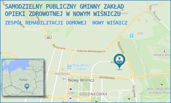 ZESPÓŁ REHABILITACJI DOMOWEJ - SAMODZIELNY PUBLICZNY GMINNY ZAKŁAD OPIEKI ZDROWOTNEJ W NOWYM WIŚNICZU - UL. PODZAMCZE 4,  NOWY WIŚNICZ