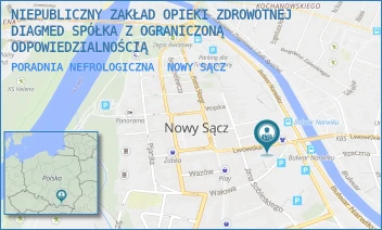 PORADNIA NEFROLOGICZNA - NIEPUBLICZNY ZAKŁAD OPIEKI ZDROWOTNEJ DIAGMED SPÓŁKA Z OGRANICZONĄ ODPOWIEDZIALNOŚCIĄ - UL. LWOWSKA 20,  NOWY SĄCZ