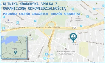 PORADNIA CHORÓB ZAKAŹNYCH - PRZYCHODNIA KRAKOWSKA SPÓŁKA Z OGRANICZONĄ ODPOWIEDZIALNOŚCIĄ - UL. JÓZEFA MEHOFFERA 6,  KRAKÓW-KROWODRZA