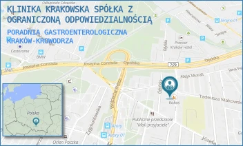 PORADNIA GASTROENTEROLOGICZNA - PRZYCHODNIA KRAKOWSKA SPÓŁKA Z OGRANICZONĄ ODPOWIEDZIALNOŚCIĄ - UL. JÓZEFA MEHOFFERA 6,  KRAKÓW-KROWODRZA