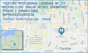 PORADNIA REUMATOLOGICZNA - "MIEJSKA PRZYCHODNIA LEKARSKA NR III - NIEPUBLICZNY ZAKŁAD OPIEKI ZDROWOTNEJ" SPÓŁKA Z OGRANICZONĄ ODPOWIEDZIALNOŚCIĄ - UL. WAŁOWA 22,  TARNÓW