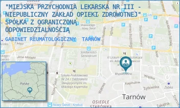 GABINET REUMATOLOGICZNY - "MIEJSKA PRZYCHODNIA LEKARSKA NR III - NIEPUBLICZNY ZAKŁAD OPIEKI ZDROWOTNEJ" SPÓŁKA Z OGRANICZONĄ ODPOWIEDZIALNOŚCIĄ - UL. WAŁOWA 22,  TARNÓW