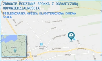 PIELĘGNIARSKA OPIEKA DŁUGOTERMINOWA DOMOWA - ZDROWIE RODZINNE SPÓŁKA Z OGRANICZONĄ ODPOWIEDZIALNOŚCIĄ - UL. POLNA 17,  SKAŁA