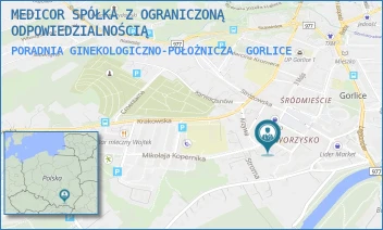 PORADNIA GINEKOLOGICZNO-POŁOŻNICZA - MEDICOR SPÓŁKA Z OGRANICZONĄ ODPOWIEDZIALNOŚCIĄ - UL. CICHA 7,  GORLICE
