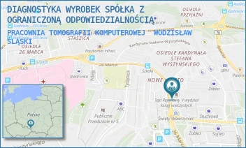 PRACOWNIA TOMOGRAFII KOMPUTEROWEJ - DIAGNOSTYKA WYROBEK SPÓŁKA Z OGRANICZONĄ ODPOWIEDZIALNOŚCIĄ - UL. 26 MARCA 51/1,  WODZISŁAW ŚLĄSKI