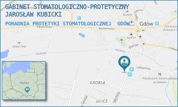 PORADNIA PROTETYKI STOMATOLOGICZNEJ - GABINET STOMATOLOGICZNO-PROTETYCZNY JAROSŁAW KUBICKI - UL. GDÓW 336,  GDÓW