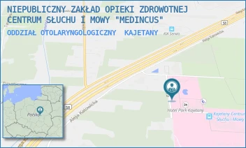 ODDZIAŁ OTOLARYNGOLOGICZNY - NIEPUBLICZNY ZAKŁAD OPIEKI ZDROWOTNEJ CENTRUM SŁUCHU I MOWY "MEDINCUS" - MOKRA 7,  KAJETANY