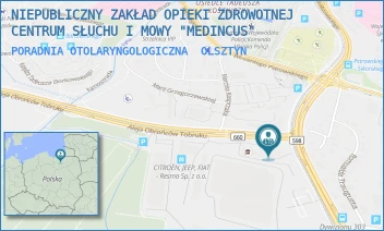 PORADNIA OTOLARYNGOLOGICZNA - NIEPUBLICZNY ZAKŁAD OPIEKI ZDROWOTNEJ CENTRUM SŁUCHU I MOWY "MEDINCUS" - OBROŃCÓW TOBRUKU 1/1,  OLSZTYN