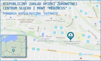 PORADNIA AUDIOLOGICZNA - NIEPUBLICZNY ZAKŁAD OPIEKI ZDROWOTNEJ CENTRUM SŁUCHU I MOWY "MEDINCUS" - UL. NASYPOWA 18,  KATOWICE