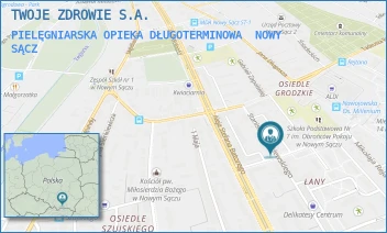 PIELĘGNIARSKA OPIEKA DŁUGOTERMINOWA - TWOJE ZDROWIE S.A. - UL. STANISŁAWA ŻÓŁKIEWSKIEGO 13,  NOWY SĄCZ