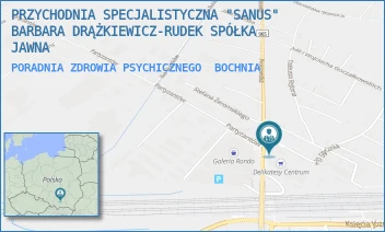 PORADNIA ZDROWIA PSYCHICZNEGO - PRZYCHODNIA SPECJALISTYCZNA "SANUS" BARBARA DRĄŻKIEWICZ-RUDEK SPÓŁKA JAWNA - UL. PROSZOWSKA 1,  BOCHNIA
