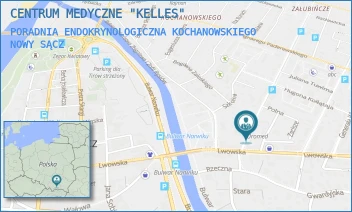 PORADNIA ENDOKRYNOLOGICZNA KOCHANOWSKIEGO - CENTRUM MEDYCZNE "KELLES" - UL. JANA KOCHANOWSKIEGO 2,  NOWY SĄCZ