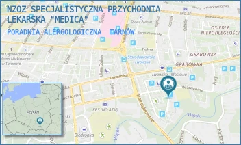 PORADNIA ALERGOLOGICZNA - NZOZ SPECJALISTYCZNA PRZYCHODNIA LEKARSKA "MEDICA" - UL. MOSTOWA 4 A,  TARNÓW