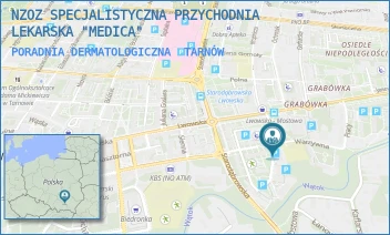 PORADNIA DERMATOLOGICZNA - NZOZ SPECJALISTYCZNA PRZYCHODNIA LEKARSKA "MEDICA" - UL. MOSTOWA 4 A,  TARNÓW