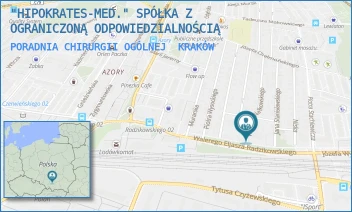 PORADNIA CHIRURGII OGÓLNEJ - "HIPOKRATES-MED." SPÓŁKA Z OGRANICZONĄ ODPOWIEDZIALNOŚCIĄ - UL. NAŁKOWSKIEGO 1,  KRAKÓW