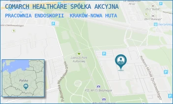 PRACOWNIA ENDOSKOPII - COMARCH HEALTHCARE SPÓŁKA AKCYJNA - UL. PROF. MICHAŁA ŻYCZKOWSKIEGO 29,  KRAKÓW-NOWA HUTA