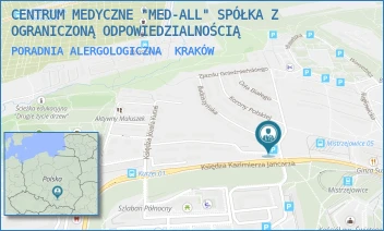 PORADNIA ALERGOLOGICZNA - CENTRUM MEDYCZNE "MED-ALL" SPÓŁKA Z OGRANICZONĄ ODPOWIEDZIALNOŚCIĄ - UL. BUDZISZYŃSKA 1,  KRAKÓW