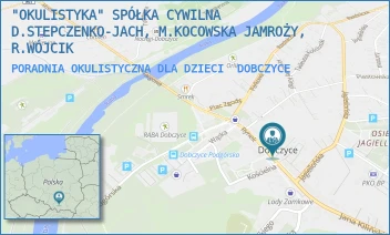 PORADNIA OKULISTYCZNA DLA DZIECI - "OKULISTYKA" SPÓŁKA CYWILNA D.STEPCZENKO-JACH, M.KOCOWSKA JAMROŻY, R.WÓJCIK - RYNEK 16,  DOBCZYCE