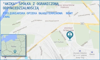 PIELĘGNIARSKA OPIEKA DŁUGOTERMINOWA - "AKIKA" SPÓŁKA Z OGRANICZONĄ ODPOWIEDZIALNOŚCIĄ - UL. WOJSK OCHRONY POGRANICZA 8A,  NOWY TARG