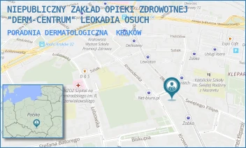 PORADNIA DERMATOLOGICZNA - NIEPUBLICZNY ZAKŁAD OPIEKI ZDROWOTNEJ "DERM-CENTRUM" LEOKADIA OSUCH - UL. DŁUGA 38/219,  KRAKÓW
