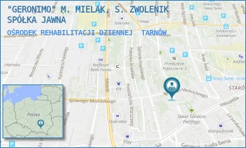 OŚRODEK REHABILITACJI DZIENNEJ - "GERONIMO" M. MIELAK, S. ZWOLENIK SPÓŁKA JAWNA - UL. IGNACEGO MOŚCICKIEGO 14,  TARNÓW