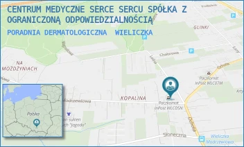 PORADNIA DERMATOLOGICZNA - CENTRUM MEDYCZNE SERCE SERCU SPÓŁKA Z OGRANICZONĄ ODPOWIEDZIALNOŚCIĄ - UL. LEŚNA 1A,  WIELICZKA