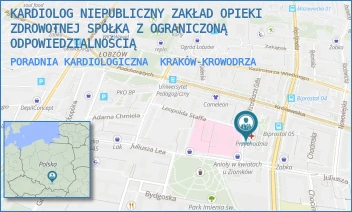 PORADNIA KARDIOLOGICZNA - KARDIOLOG NIEPUBLICZNY ZAKŁAD OPIEKI ZDROWOTNEJ SPÓŁKA Z OGRANICZONĄ ODPOWIEDZIALNOŚCIĄ - UL. KRONIKARZA GALLA 24,  KRAKÓW-KROWODRZA