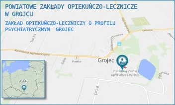 ZAKŁAD OPIEKUŃCZO-LECZNICZY O PROFILU PSYCHIATRYCZNYM - POWIATOWE ZAKŁADY OPIEKUŃCZO-LECZNICZE W GROJCU - UL. ALEJA OGRODOWA 1,  GROJEC