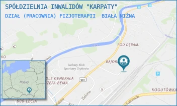 DZIAŁ (PRACOWNIA) FIZJOTERAPII - SPÓŁDZIELNIA INWALIDÓW "KARPATY" - UL. BIAŁA NIŻNA 5,  BIAŁA NIŻNA