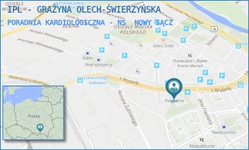 PORADNIA KARDIOLOGICZNA - NS - IPL - GRAŻYNA OLECH-ŚWIERZYŃSKA - UL. 1 BRYGADY 83,  NOWY SĄCZ