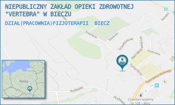 DZIAŁ(PRACOWNIA)FIZJOTERAPII - NIEPUBLICZNY ZAKŁAD OPIEKI ZDROWOTNEJ "VERTEBRA" W BIECZU - UL. TYSIĄCLECIA 5,  BIECZ