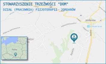 DZIAŁ (PRACOWNIA) FIZJOTERAPII - STOWARZYSZENIE TRZEŹWOŚCI "DOM" - UL. BANACHA 1,  JORDANÓW