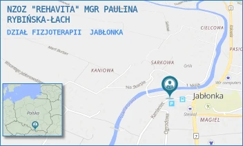 DZIAŁ FIZJOTERAPII - NZOZ "REHAVITA" MGR PAULINA RYBIŃSKA-ŁACH - UL. KAMIENIEC 2,  JABŁONKA
