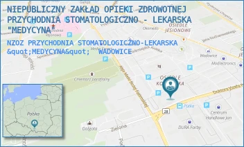 NZOZ PRZYCHODNIA STOMATOLOGICZNO-LEKARSKA "MEDYCYNA" - NIEPUBLICZNY ZAKŁAD OPIEKI ZDROWOTNEJ PRZYCHODNIA STOMATOLOGICZNO - LEKARSKA "MEDYCYNA" - UL. OS. KOPERNIKA 10B,  WADOWICE