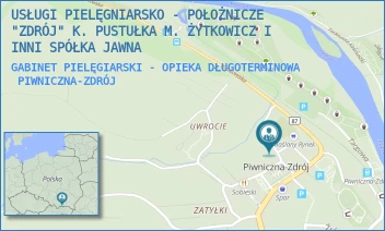 GABINET PIELĘGIARSKI - OPIEKA DŁUGOTERMINOWA - USŁUGI PIELĘGNIARSKO - POŁOŻNICZE "ZDRÓJ" K. PUSTUŁKA M. ŻYTKOWICZ I INNI SPÓŁKA JAWNA - OGRODOWA 2,  PIWNICZNA-ZDRÓJ