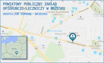 HOSPICJUM DOMOWE - POWIATOWY PUBLICZNY ZAKŁAD OPIEKUŃCZO-LECZNICZY W BRZESKU - UL. TADEUSZA KOŚCIUSZKI 33,  BRZESKO