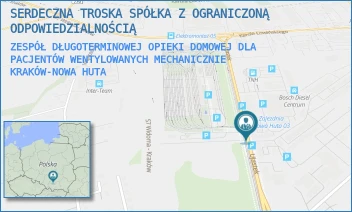 ZESPÓŁ DŁUGOTERMINOWEJ OPIEKI DOMOWEJ DLA PACJENTÓW WENTYLOWANYCH MECHANICZNIE - SERDECZNA TROSKA SPÓŁKA Z OGRANICZONĄ ODPOWIEDZIALNOŚCIĄ - UL. UJASTEK 3,  KRAKÓW-NOWA HUTA