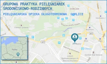 PIELĘGNIARSKA OPIEKA DŁUGOTERMINOWA - GRUPOWA PRAKTYKA PIELĘGNIAREK ŚRODOWISKOWO-RODZINNYCH - UL. JAGIEŁŁY 10,  GORLICE