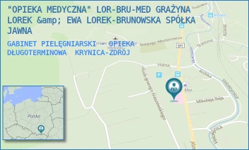 GABINET PIELĘGNIARSKI - OPIEKA DŁUGOTERMINOWA - "OPIEKA MEDYCZNA" LOR-BRU-MED GRAŻYNA LOREK &amp; EWA LOREK-BRUNOWSKA SPÓŁKA JAWNA - UL. JÓZEFA IGNACEGO KRASZEWSKIEGO 118,  KRYNICA-ZDRÓJ